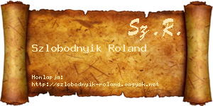 Szlobodnyik Roland névjegykártya